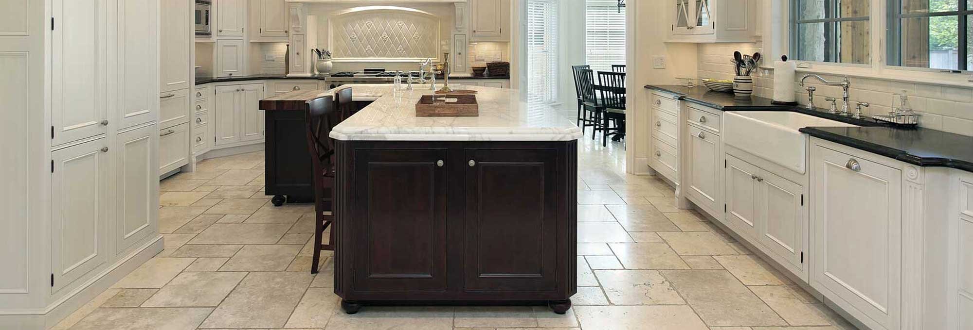 White kitchen cabinets in modern kitchen